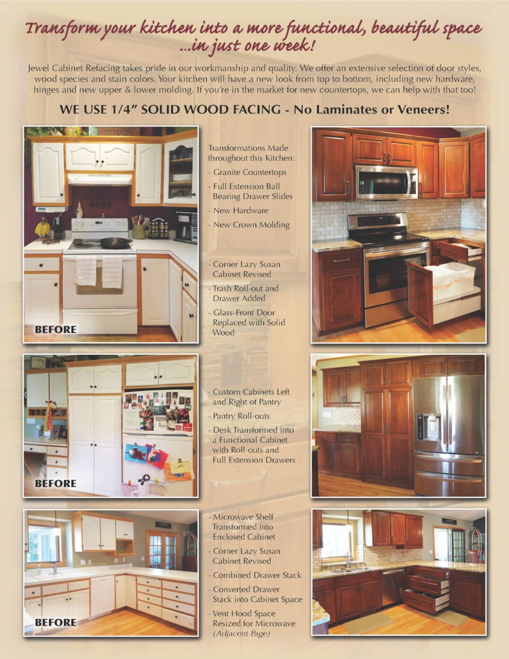 Jewel Cabinet Refacing brochure page 2