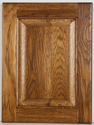 Hickory Square Raised Panel with “Stacey” Stain
